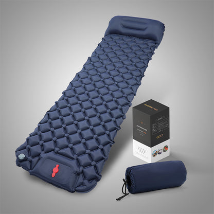 TrailRest Press‑Inflatable Sleeping Pad – Compact Camping Air Mattress (190×60cm)