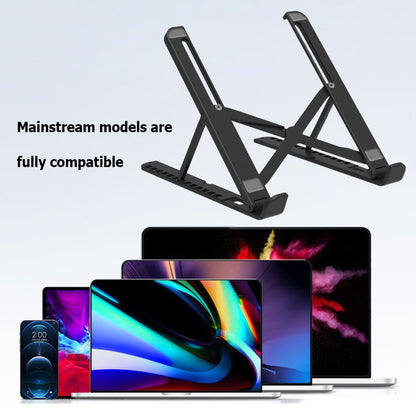 Foldable adjustable laptop stand for desk use