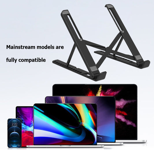Foldable adjustable laptop stand for desk use