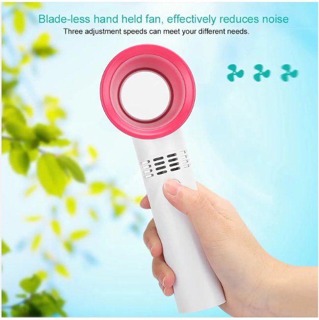 SilkFlow™ Bladeless Mini Fan (Quiet Airflow • Safe Design • Portable)