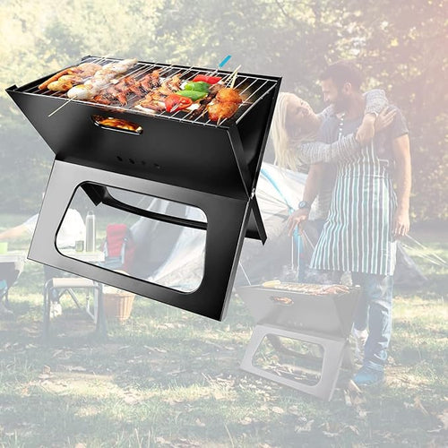 Foldable Charcoal Grill for Camping & Outdoor BBQ