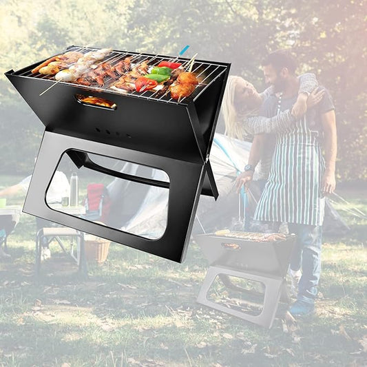 Foldable Charcoal Grill for Camping & Outdoor BBQ
