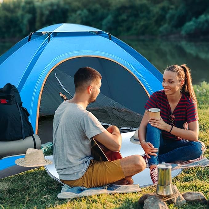 Automatic pop-up dome camping tent for 2-3 people
