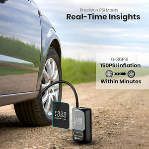 Portable digital tire inflator real-time insights