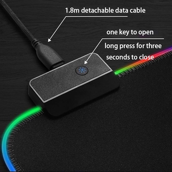 USB control module and braided cable detail
