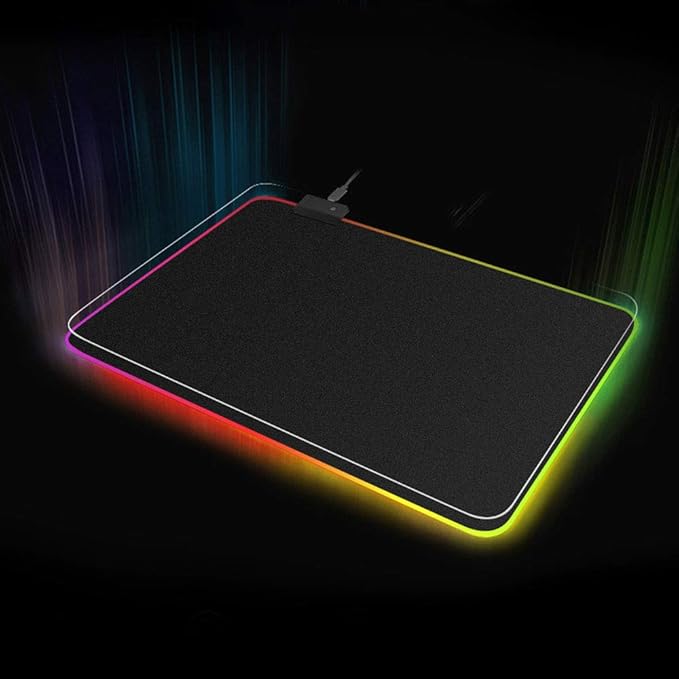 RGB LED gaming desk mat with full-edge lighting